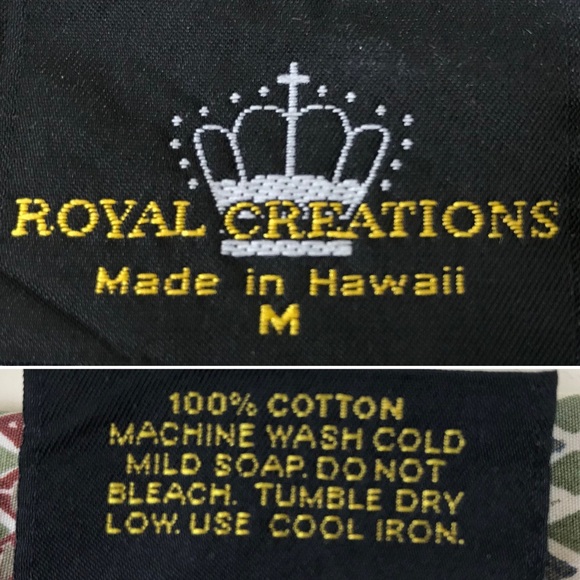 Vintage ROYAL CREATIONS Hawaiian Aloha Shirt M - Picture 7 of 7